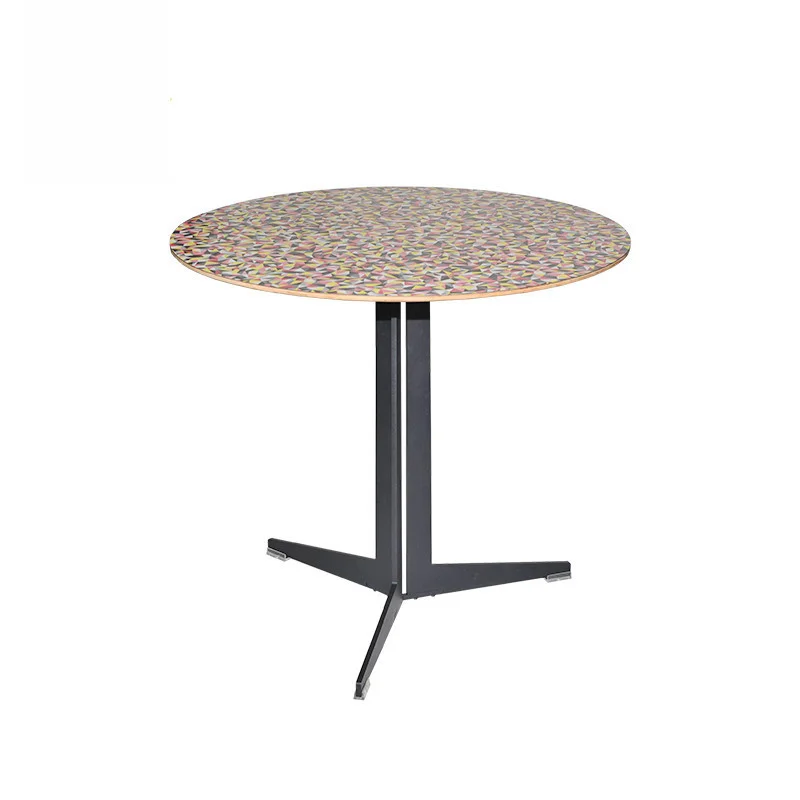 Decorated fire board dining table