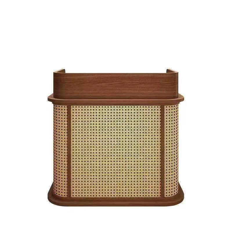 Restaurant solid wood rattan service counter