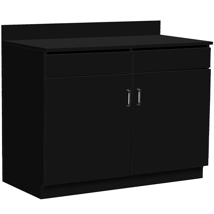 Black restaurant service counter