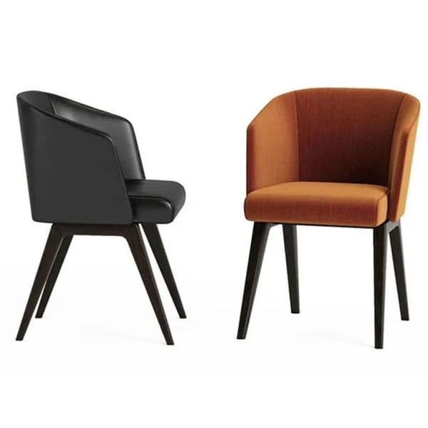 Box-Back Upholstered Dining Armchair