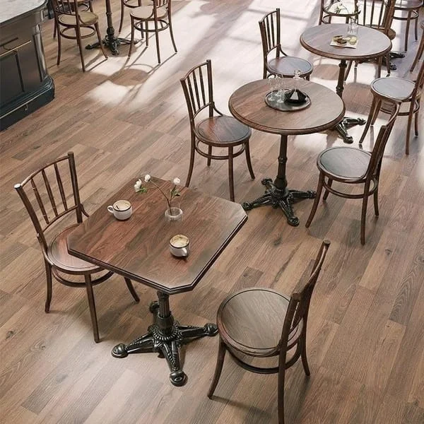 Café Dining Sets with Round and Square Tables and Spindle-Back Chairs