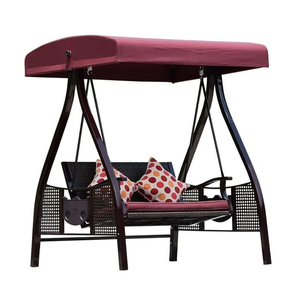 Canopy Garden Swing with Padded Bench Seat