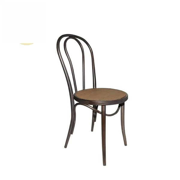 Classic Bistro Wood Curvy Dining Chair