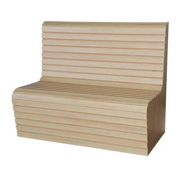Continuous Slat-Profile Restaurant Bench