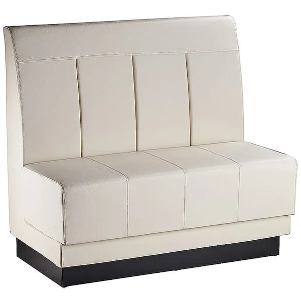 Cream Vertical-Panel Restaurant Booth