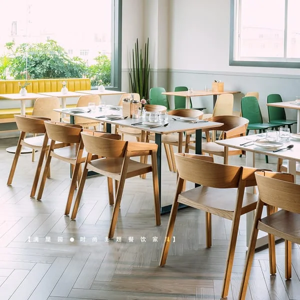 Curved-Back Restaurant Dining Chairs