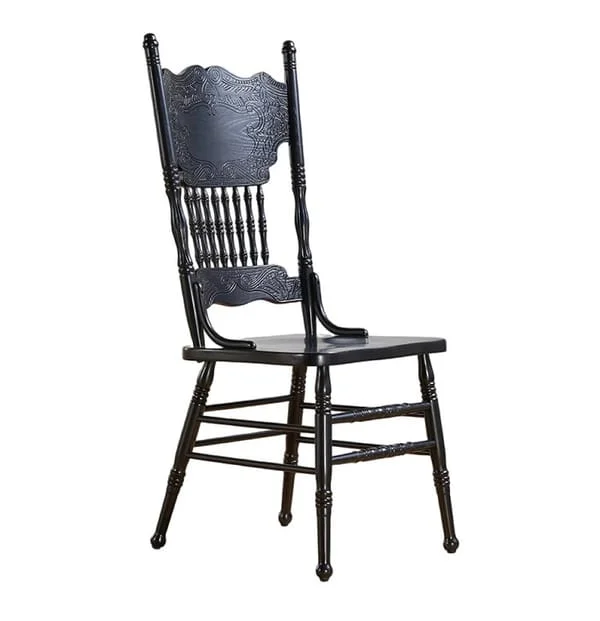 Decorative High-Back Restaurant Dining Chair with Spindles