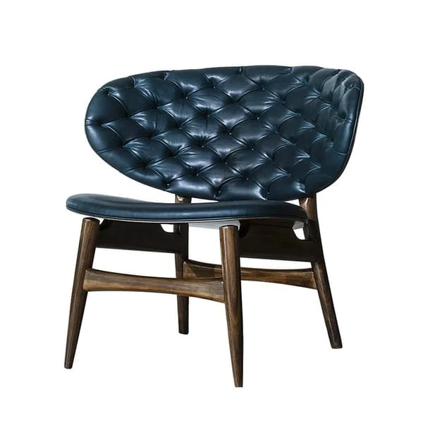 Deep Button-Tufted Dining Chair with Wraparound Back