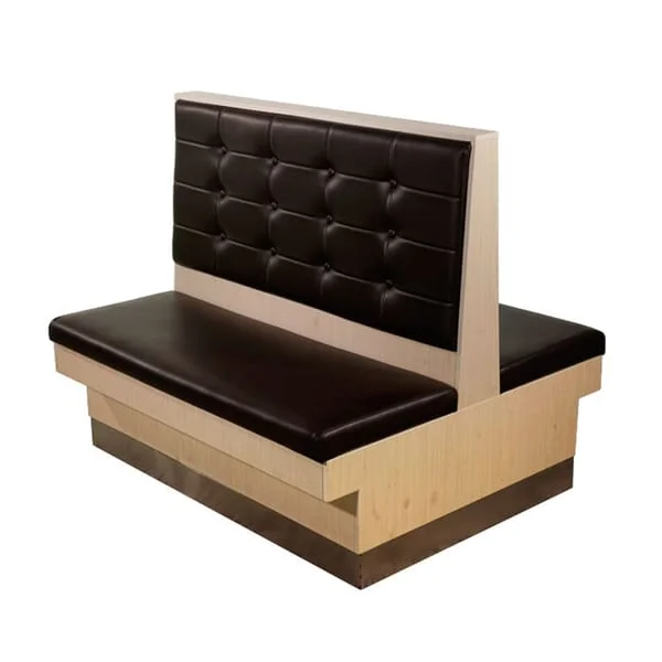 Double-Sided Button-Tufted Restaurant Booth