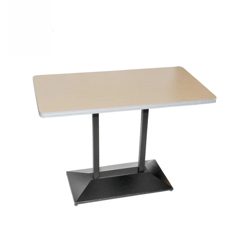 Rectangular Fast-Food Table with Open Pedestal Base