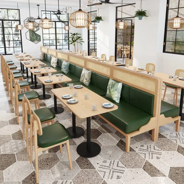 Framed Restaurant Booth with Square Bistro Table