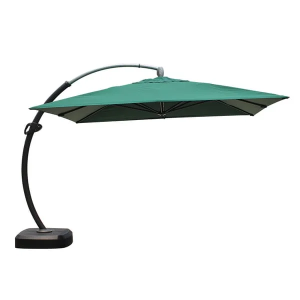 Green Cantilever Parasol for Patio Dining