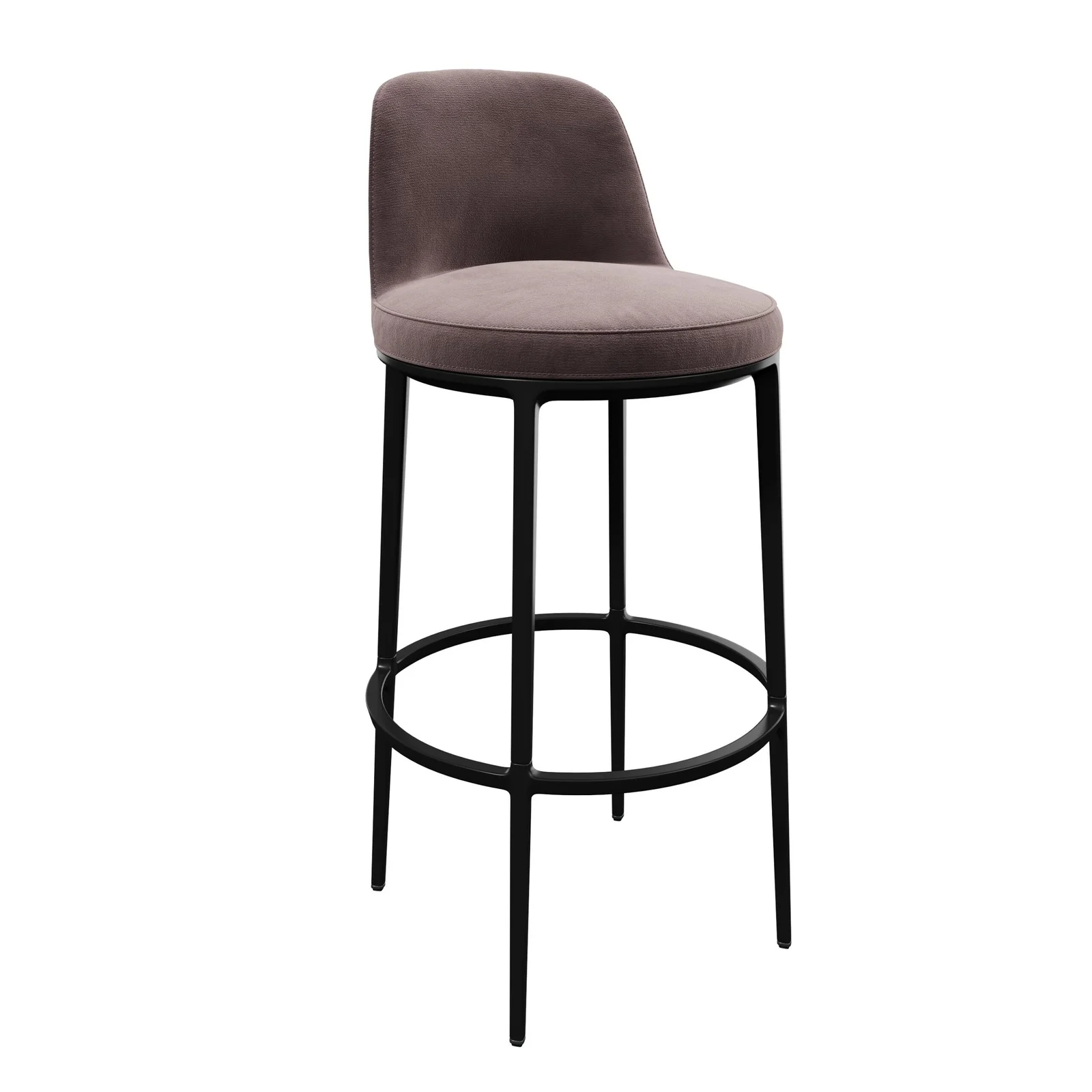 High Back Taupe Bar Stool