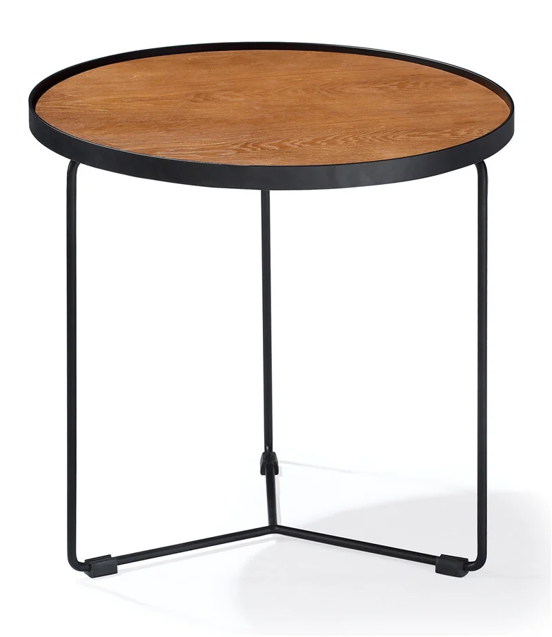 Round High-Top Table with Slim Open Frame