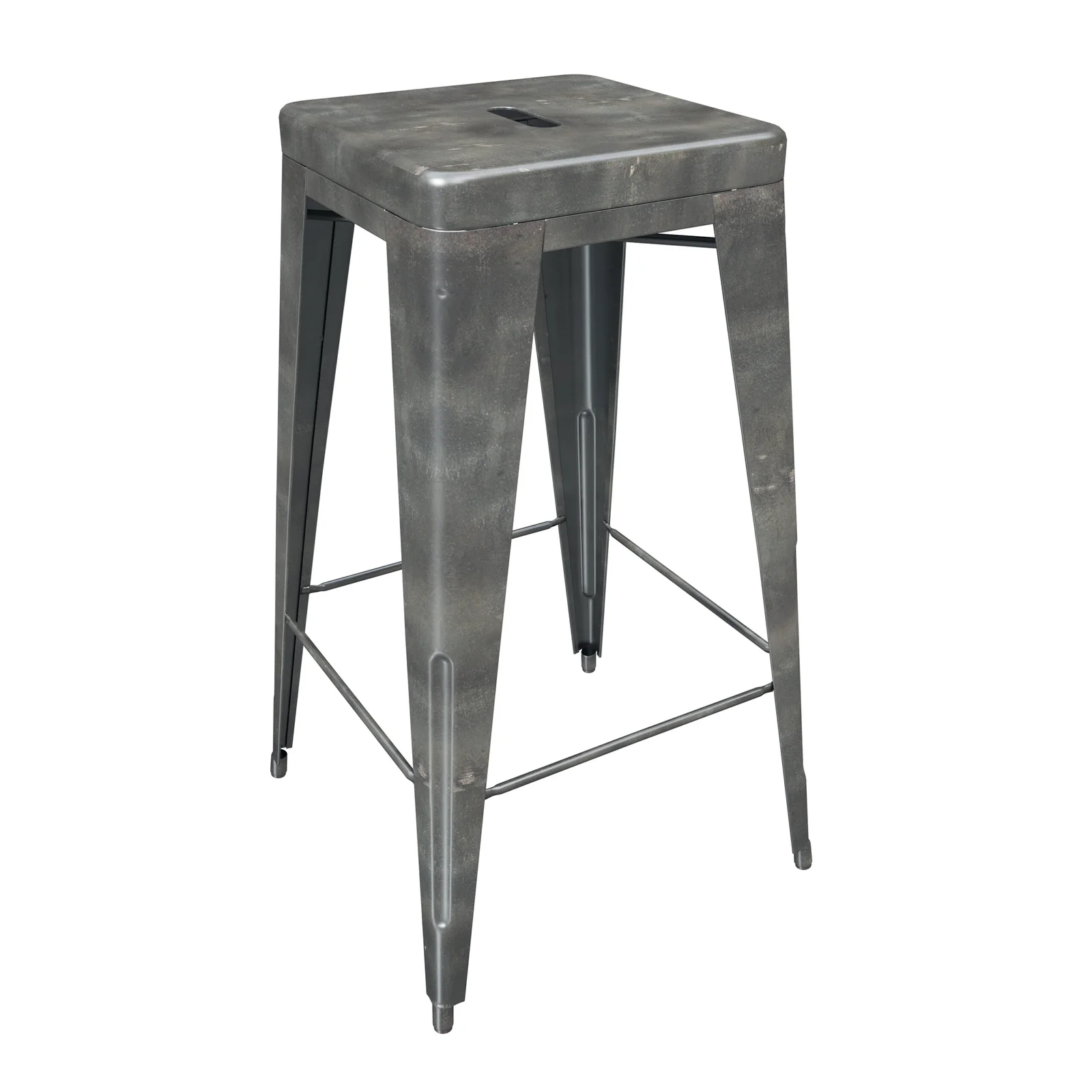 Industrial Distressed Metal Bar Stool