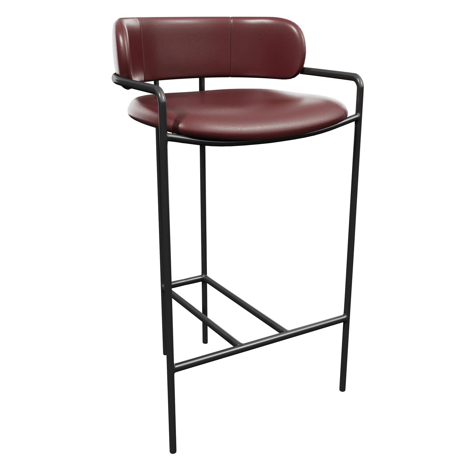Industrial Style Low-Back Bar Stool