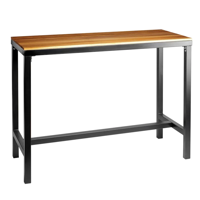 Rectangular High-Top Table with Open Frame