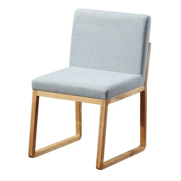 Light Grey Dining Chair with Open Rectangular Base