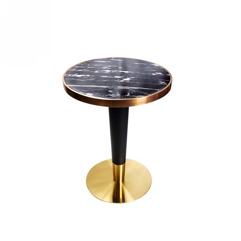 Round Veined-Top Pedestal Table