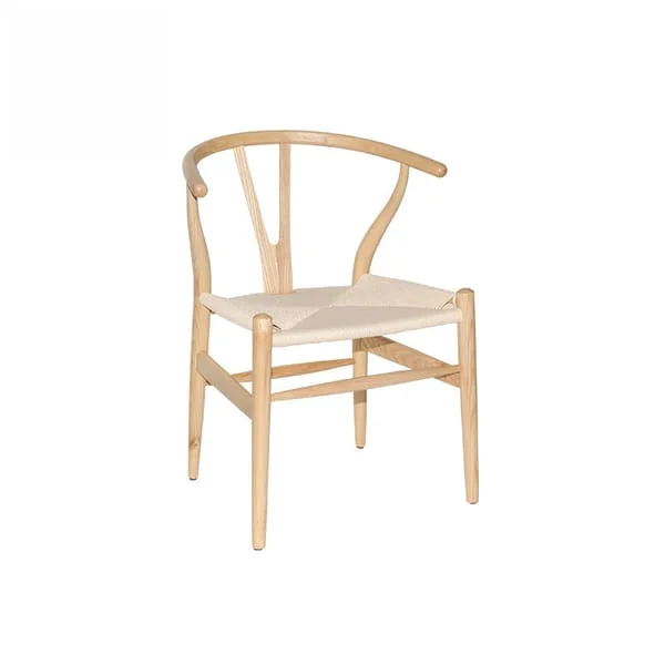 Light Wishbone Dining Chair with Unpadded Seat