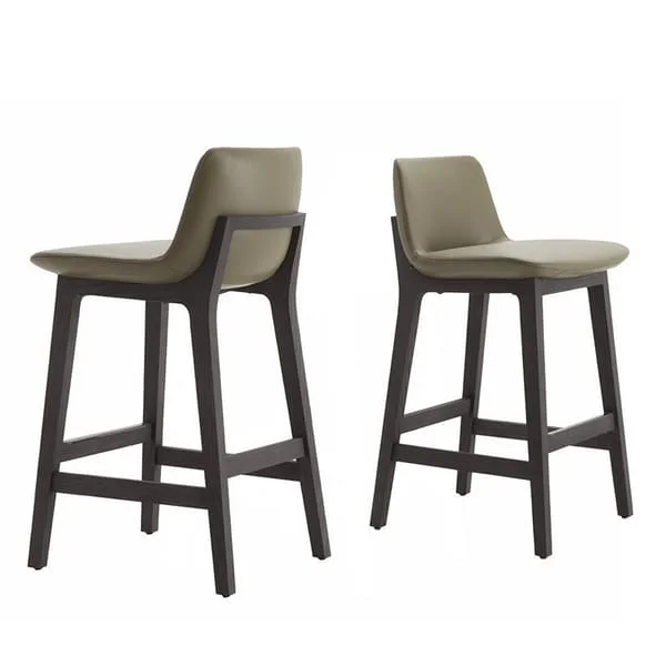 Low-Back Counter Stool with Dark Four-Leg Frame