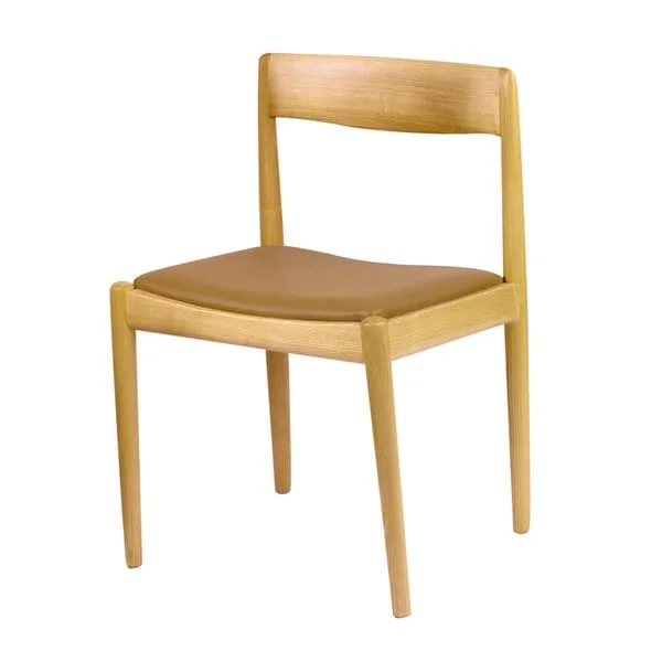 Low Open-Back Bistro Chair with Padded Seat