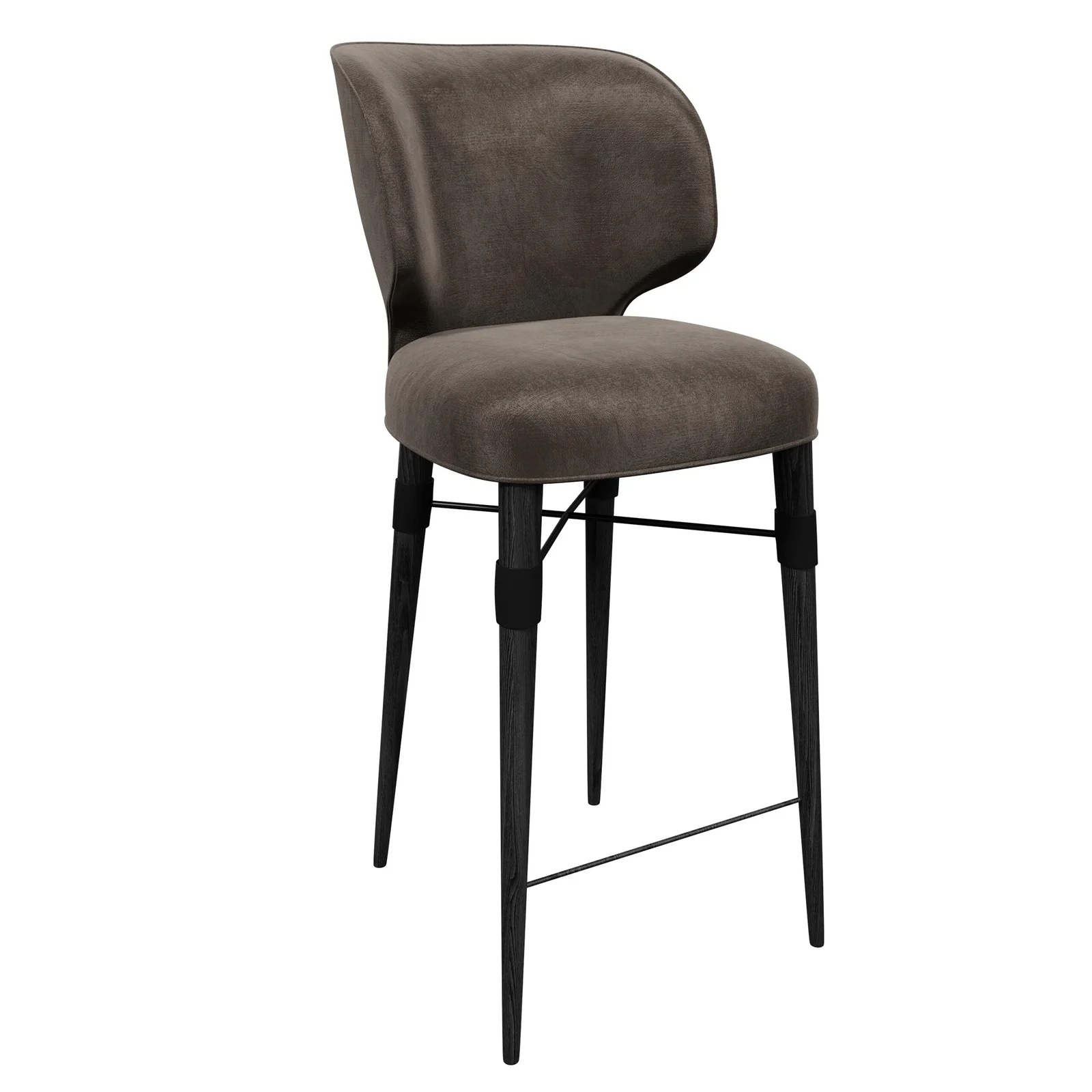 Modern Upholstered Counter Height Bar Stool