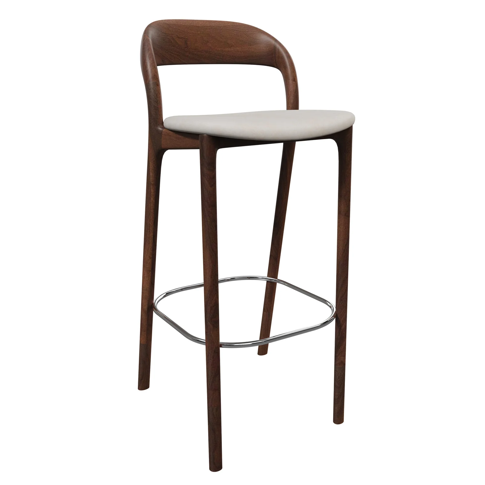 Nordic Solid Wood High Stool