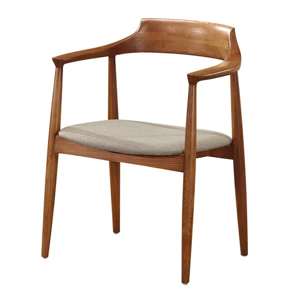 Open-Back Restaurant Armchair with Curved Top Rail