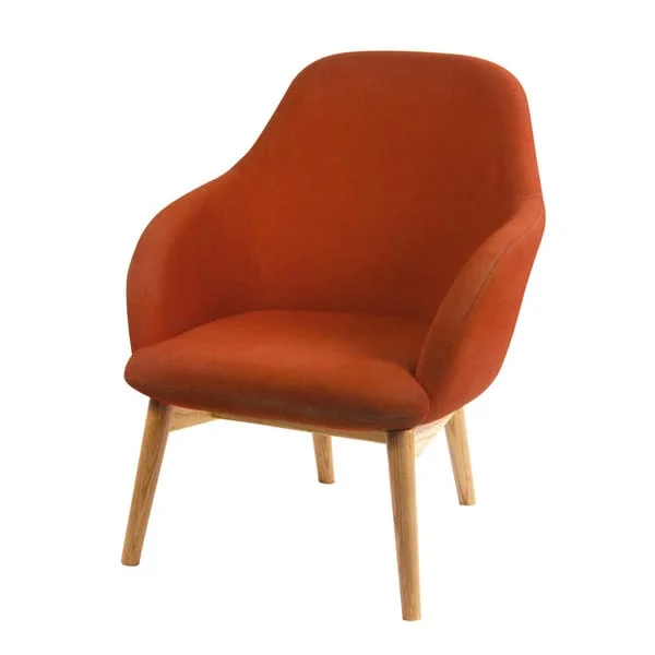 Orange Tub-Back Lounge Chair