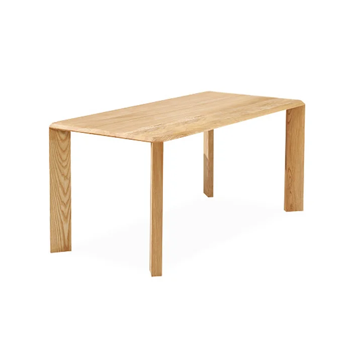 Rectangular Dining Table with Flat Panel Legs