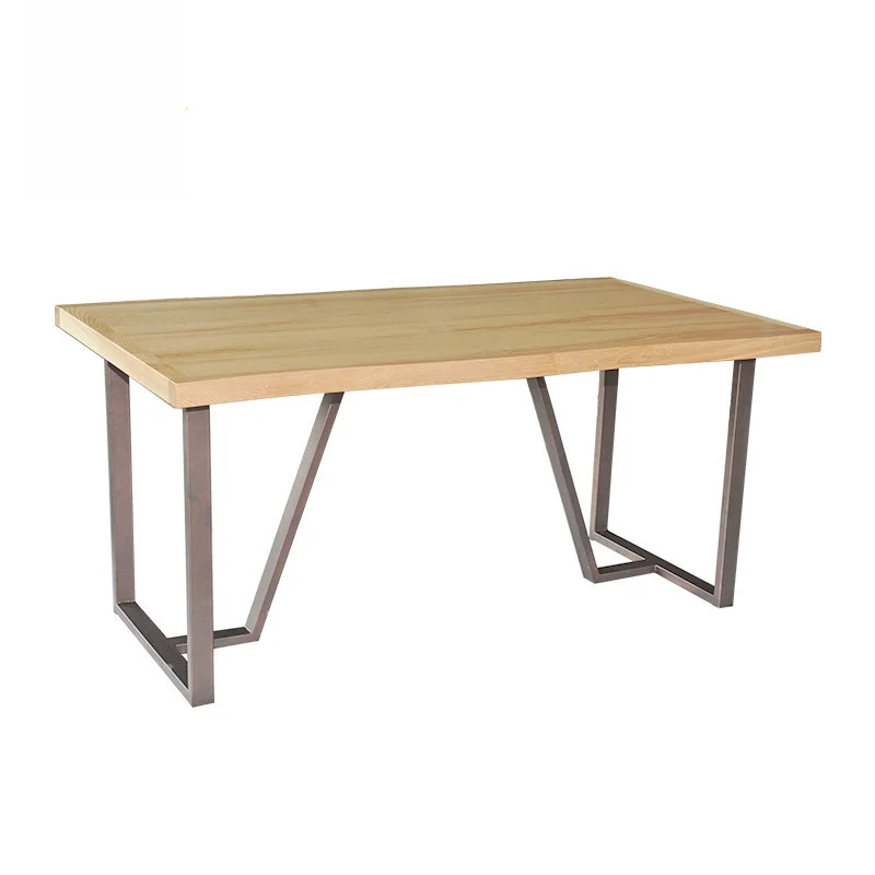 Rectangular Restaurant Table with Angled Loop Bases