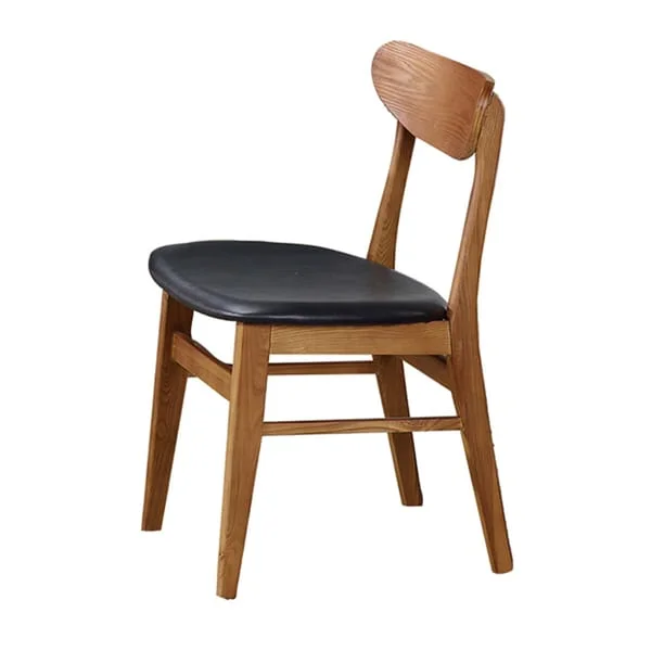 Low-Back Bistro Chair with Black Padded Seat