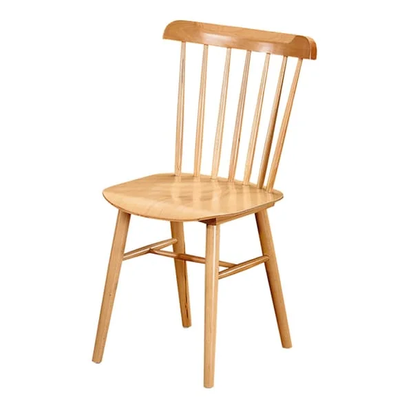 Spindle-Back Restaurant Chair with Rounded Seat