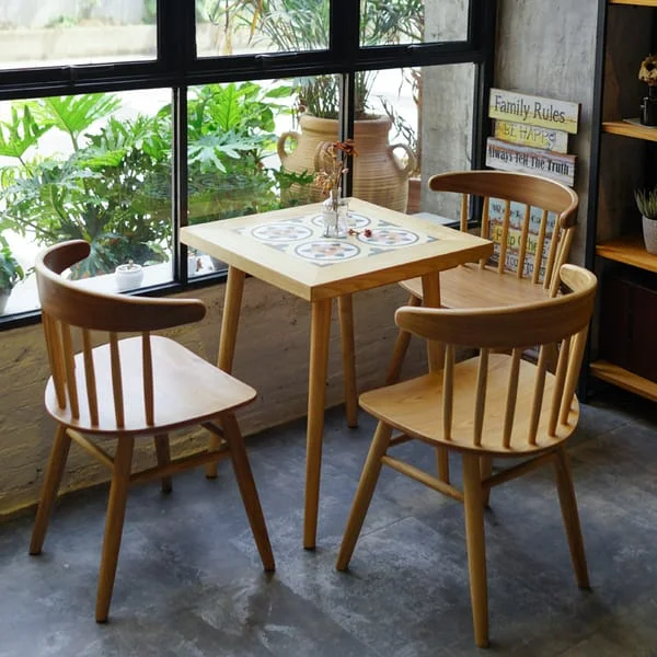 Square Bistro Table with Spindle-Back Chairs