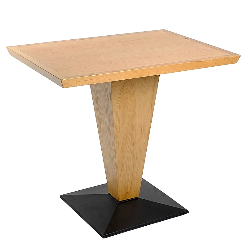 Square Dining Table with Tapered Center Pedestal