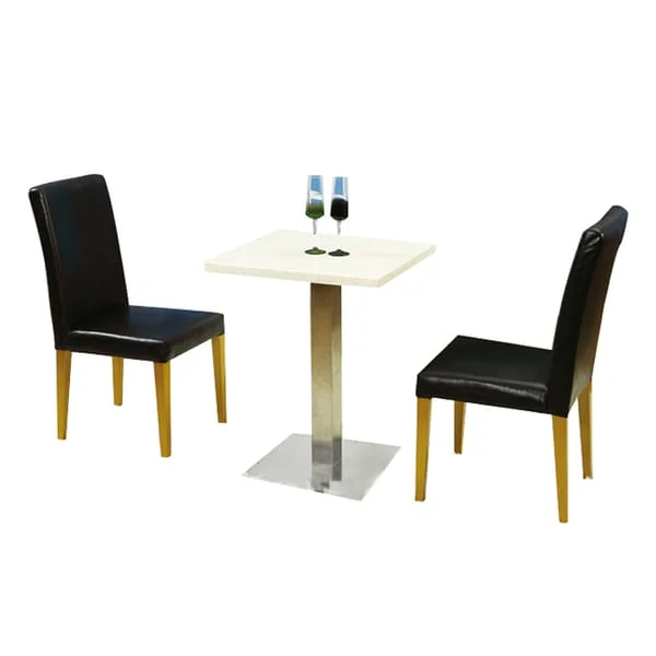 Square Restaurant Dining Set with High-Back Chairs