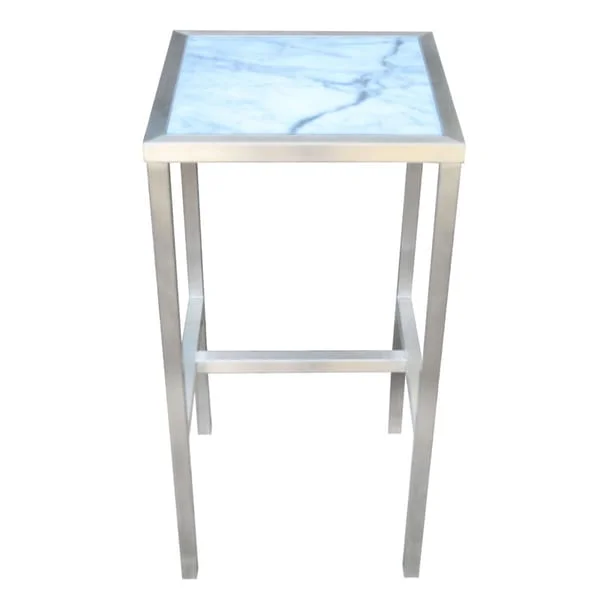 Square Veined-Seat Bar Stool with Open Frame