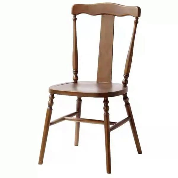 Tall Splat-Back Dining Chair with Scalloped Top Rail