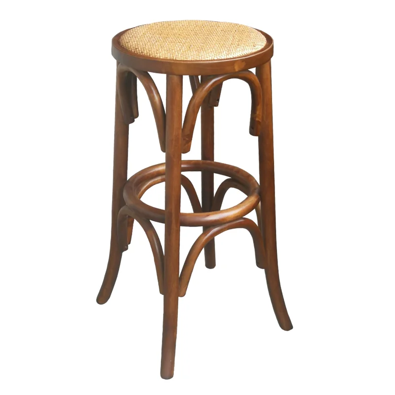 Traditional Woven Rattan Bar Stool
