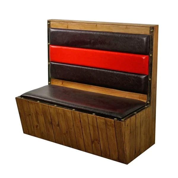 Two-Tone Restaurant Booth with Framed Back