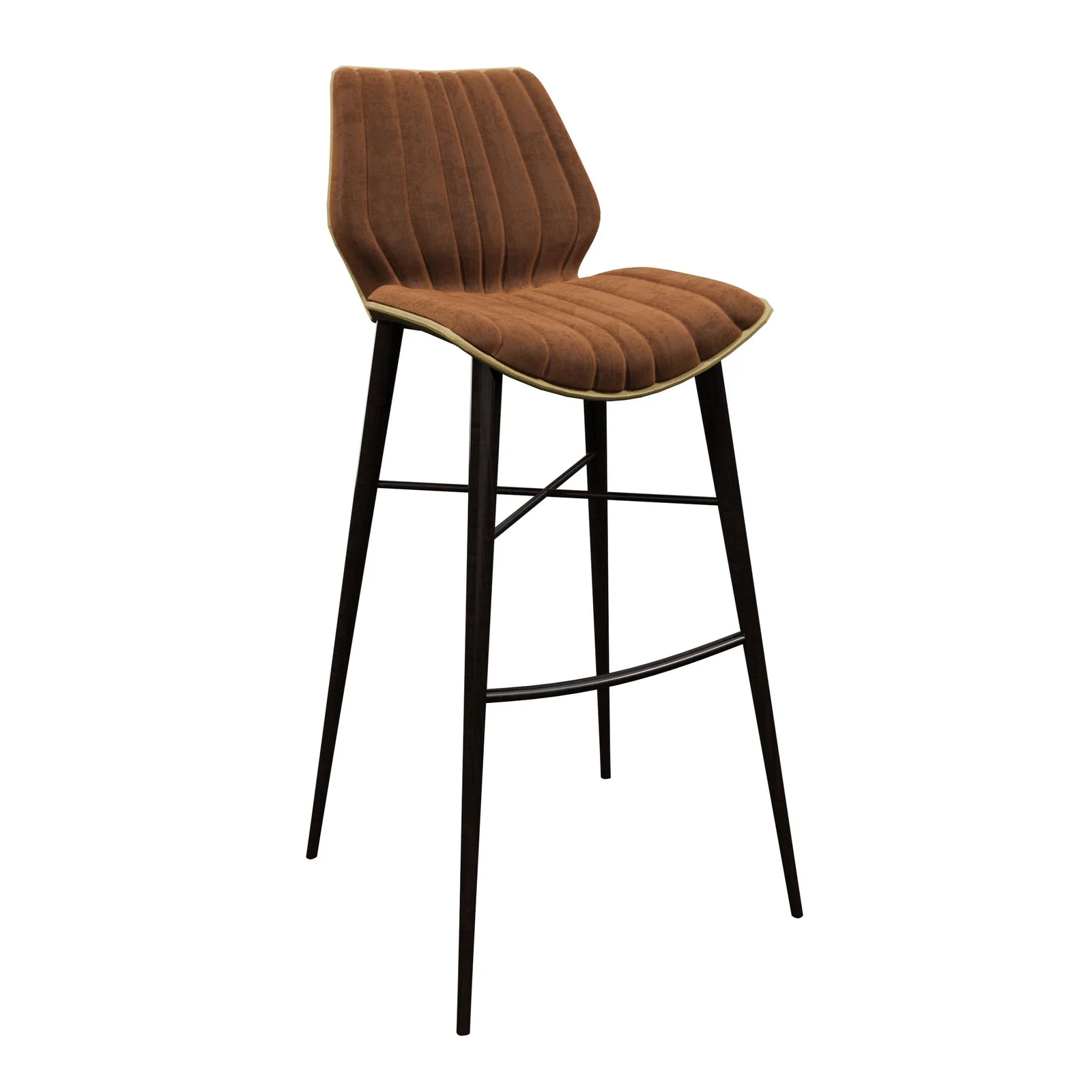 Vertical Channel Tufted Bar Stool