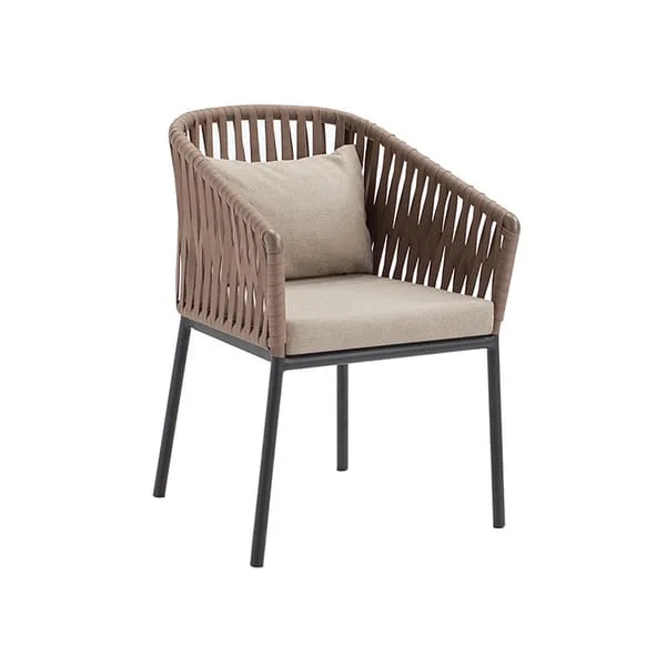 Vertical-Weave Patio Dining Armchair