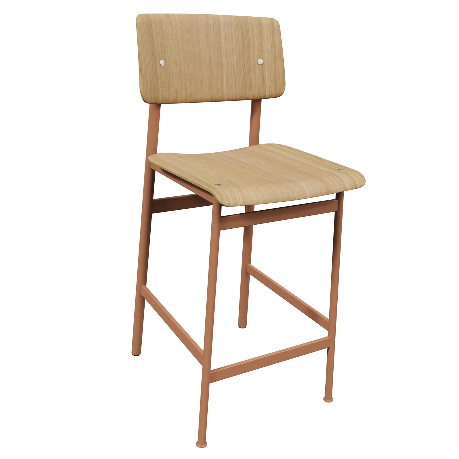 Wooden Slatted Commercial Bar Stool
