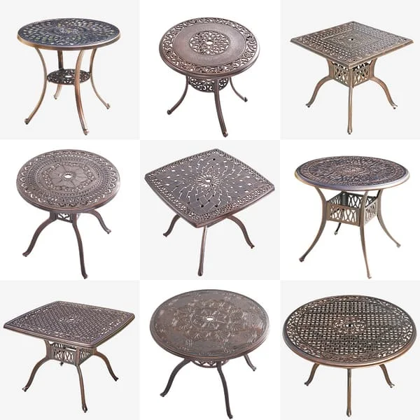 Patterned Openwork-Top Outdoor Tables